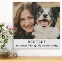 Favori Hello Custom Chien Photo Pet Memorial