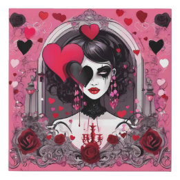 Imitation Canevas L'amour dans les ombres : le miroir hanté