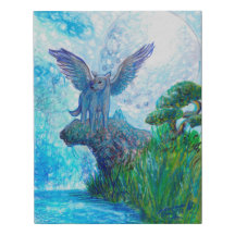 L'ange opacifie la Pleine lune bleue de loup