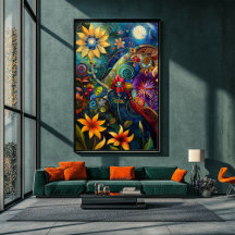 Psychédélique Garden Party Wall Art