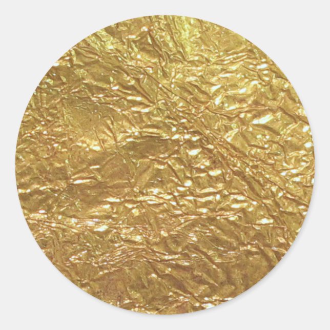 Imitation Gold Leaf Runder Aufkleber (Vorderseite)