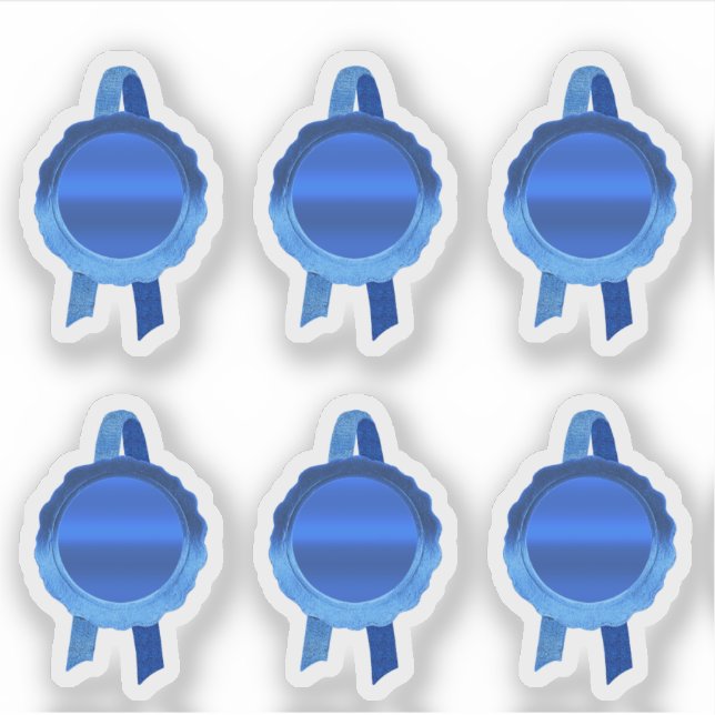 Imitats Award/Certificate Siegel Ribbons (Blue Sch Aufkleber (Vorderseite)
