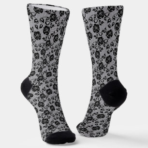 Imitats Black Lace Fishnet Socks Socken