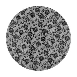 Imitats Black Lace Rose Fishnet Cutting Board Schneidebrett