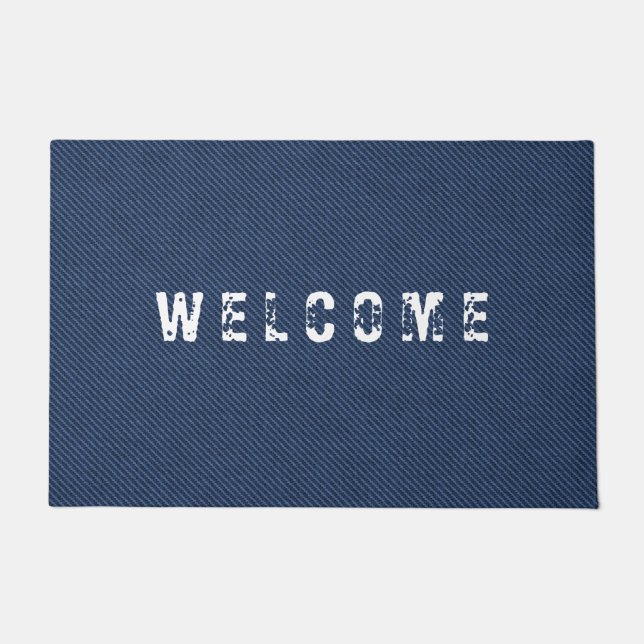 Imitats Blue Jeans Denim Doormat Fußmatte (Vorderseite)