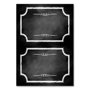 Imitats Chalkboard Zentitelname Platzkarten Tischnummer