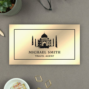 Imitats Cream Gold Foil Taj Mahal Agent Visitenkarte