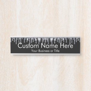 Imitats Crystal Kristall Bling Beauty Salon Mode Türschild