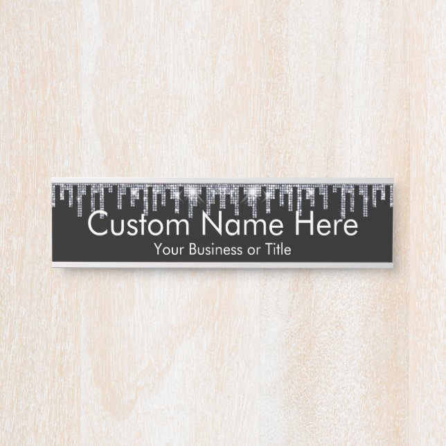 Imitats Crystal Kristall Bling Beauty Salon Mode Türschild (Vorderseite )