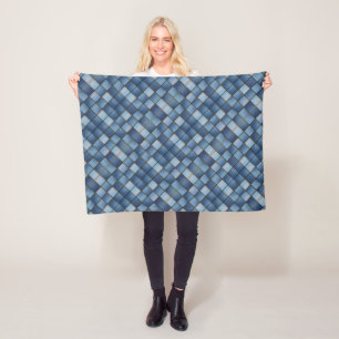 Imitats Denim Patchwork Fleecedecke