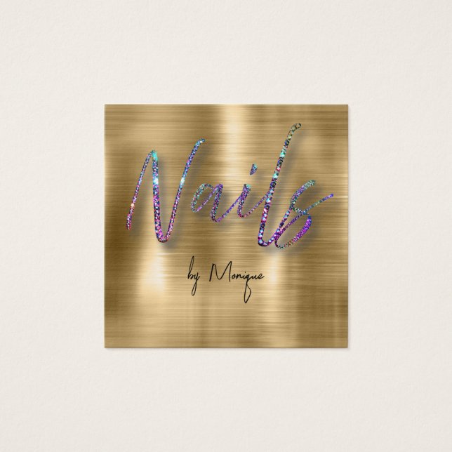 Imitats Diamonds Holographic Nails Business Card (Vorderseite)