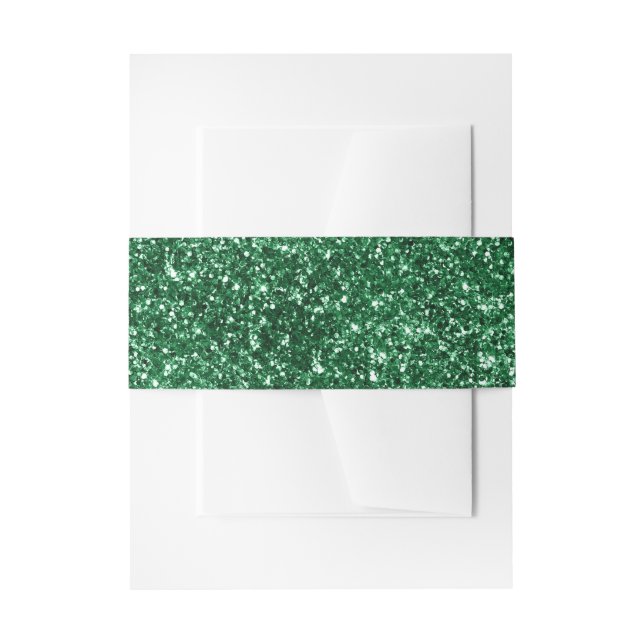 Imitats Forest Green Glitzer Einladungsbanderole (Vorderseite Beispiel)