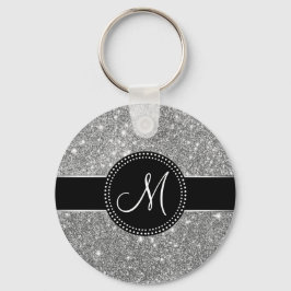 Imitats Glitzer Monogram Schlüsselanhänger