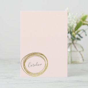 Imitats Gold Abstrakt Circle Design Skriptname Mitteilungskarte