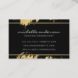 Imitats Gold Bürste Schwarz Grau Gold Border Visitenkarte