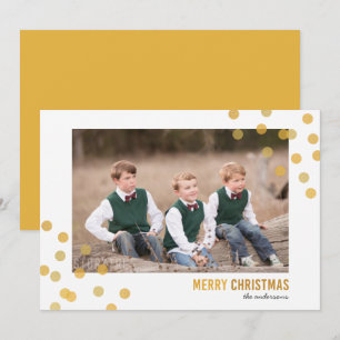 Imitats Gold Confetti Foto Frohe Weihnachtskarte Einladung
