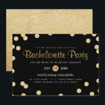 Imitats Gold Confetti Junggeselinnen-Abschied Einl Einladung<br><div class="desc">Niedliches goldfarbenes Konfetti-Design,  das an Ihren Text angepasst werden kann. Karo aus dem Origami Prints Shop für mehr Bachelorette lädt ein!</div>