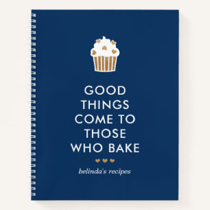 Imitats Gold Cupcake Blue Gute Dinge Backen Rezept Notizbuch