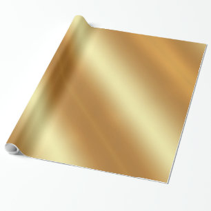 Imitats Gold Elegante Modernes, goldenes Glossy Ge Geschenkpapier