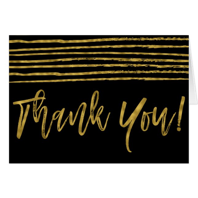 Imitats Gold Foil Hochzeit Danke-Card (Vorderseite (Horizontal))