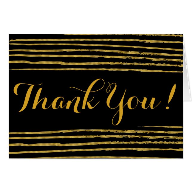 Imitats Gold Foil Hochzeit Danke-Card (Vorderseite (Horizontal))