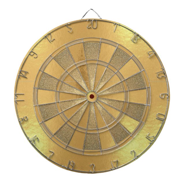 Imitats Gold Foil Metallic Einfache Elegante Dartscheibe (vorne)