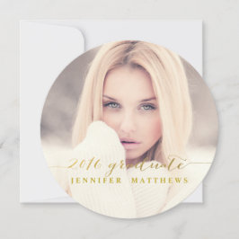 Imitats Gold Foil Script 2016 Graduation Party Einladung