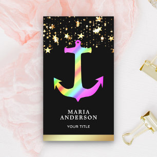 Imitats Gold Foil Stars Confetti Regenbogen Anchor Visitenkarte