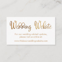 Imitats Gold Foil, Wedding Website Insert Card