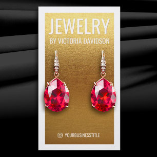 Imitats Gold Foil Weißrahmen Ohrring Display Visitenkarte