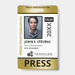 Imitats Gold Foto & Logos Presse-ID Ausweis