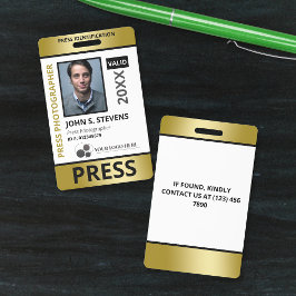 Imitats Gold Foto & Logos Presse-ID Ausweis