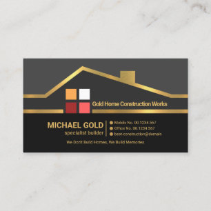 Imitats Gold Gebäude Roof Handyman Contract Visitenkarte
