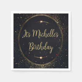 Imitats Gold Geburtstag Serviette