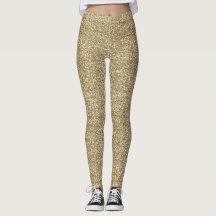 Imitats Gold Glitzer Design Leggings