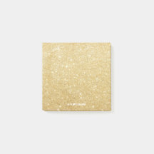 Imitats Gold Glitzer Personalisiert Post-it-Notize