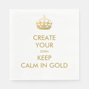 Imitats Gold halten Ruhe und Carry bei 50. Hochzei Serviette