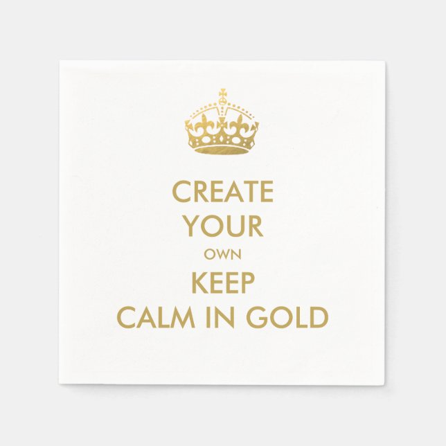 Imitats Gold halten Ruhe und tragen auf Hochzeitsf Serviette (Vorderseite)