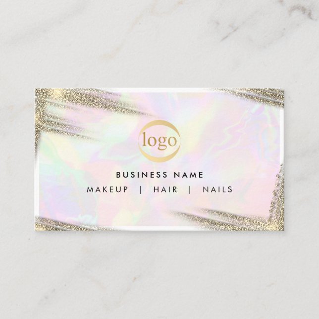 Imitats Gold Holographic Beruflich Logo Luxus Visitenkarte (Vorderseite)