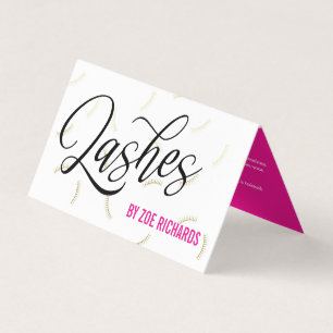 Imitats Gold Lashes Hot Pink Lash Artist After Car Visitenkarten
