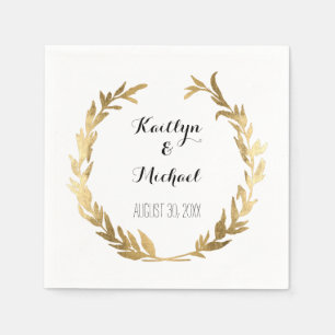 Imitats Gold Olive Leaf Laurel Wreath Bridge Empfa Serviette