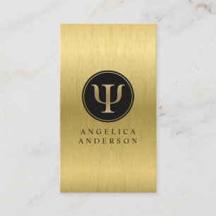 Imitats Gold Psychologe Psi Symbol Business Card Visitenkarte