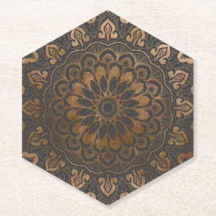 Imitats Gold Shimmer Mandala Untersetzer