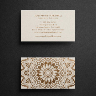 Imitats Gold Shimmer Mandala Visitenkarte