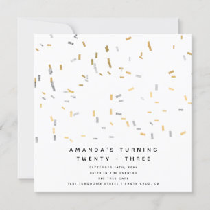 Imitats Gold Silver Moderne Sprinklen Erwachsene G Einladung