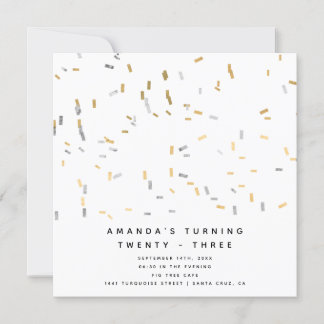 Imitats Gold Silver Moderne Sprinklen Erwachsene G Einladung
