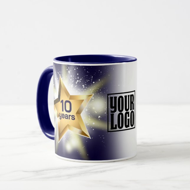 Imitats Gold Stars Jubiläumsanerkennung Tasse (Vorderseite Links)