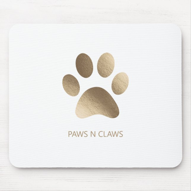 Imitats Goldpaw-Druck auf Weiß Mousepad (Vorne)