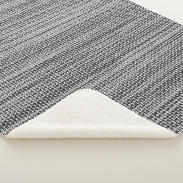 Imitats Grau Cotton Sherpa Blanket Sherpadecke (3/4)