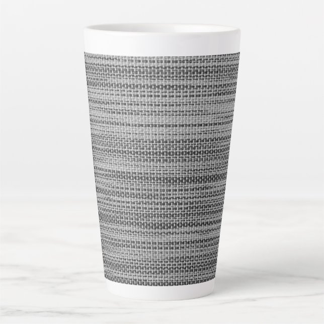 Imitats Gray Fabric Latte Tasse (Vorderseite)